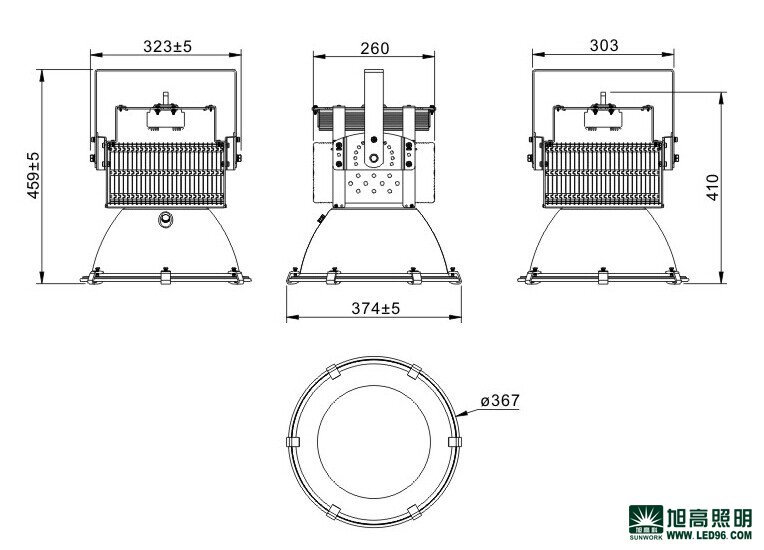 高檔高端SWK205-100w高效LED工礦燈，LED工廠燈廠家直銷，LED節(jié)能燈體育場館